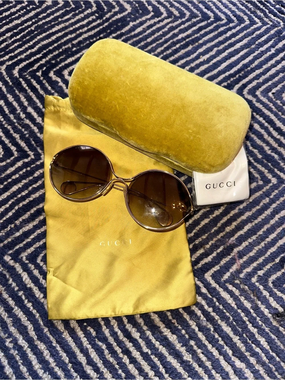 Gucci Brown Gradient Round Women’s Sunglasses
